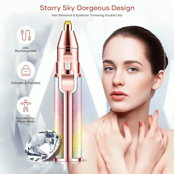 2 In 1 Eyebrow And Facial Hair Trimmer for Girls/Women