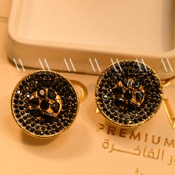 Glamorous Design Gold Plated Real Stones Earrings for Girls/Women