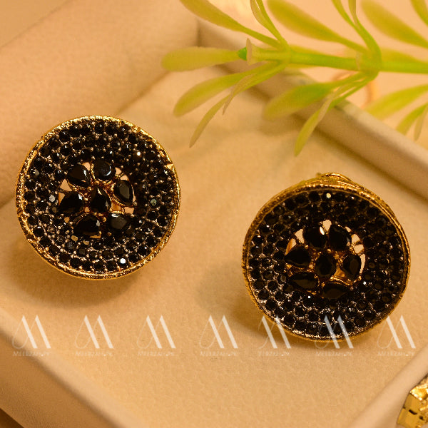 Glamorous Design Gold Plated Real Stones Earrings for Girls/Women