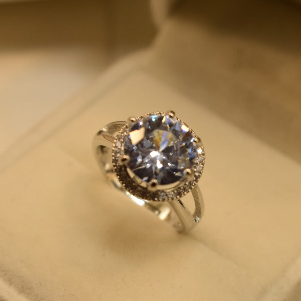 Elegant Design Real Stone Gold Plated Ring for Girls/Women