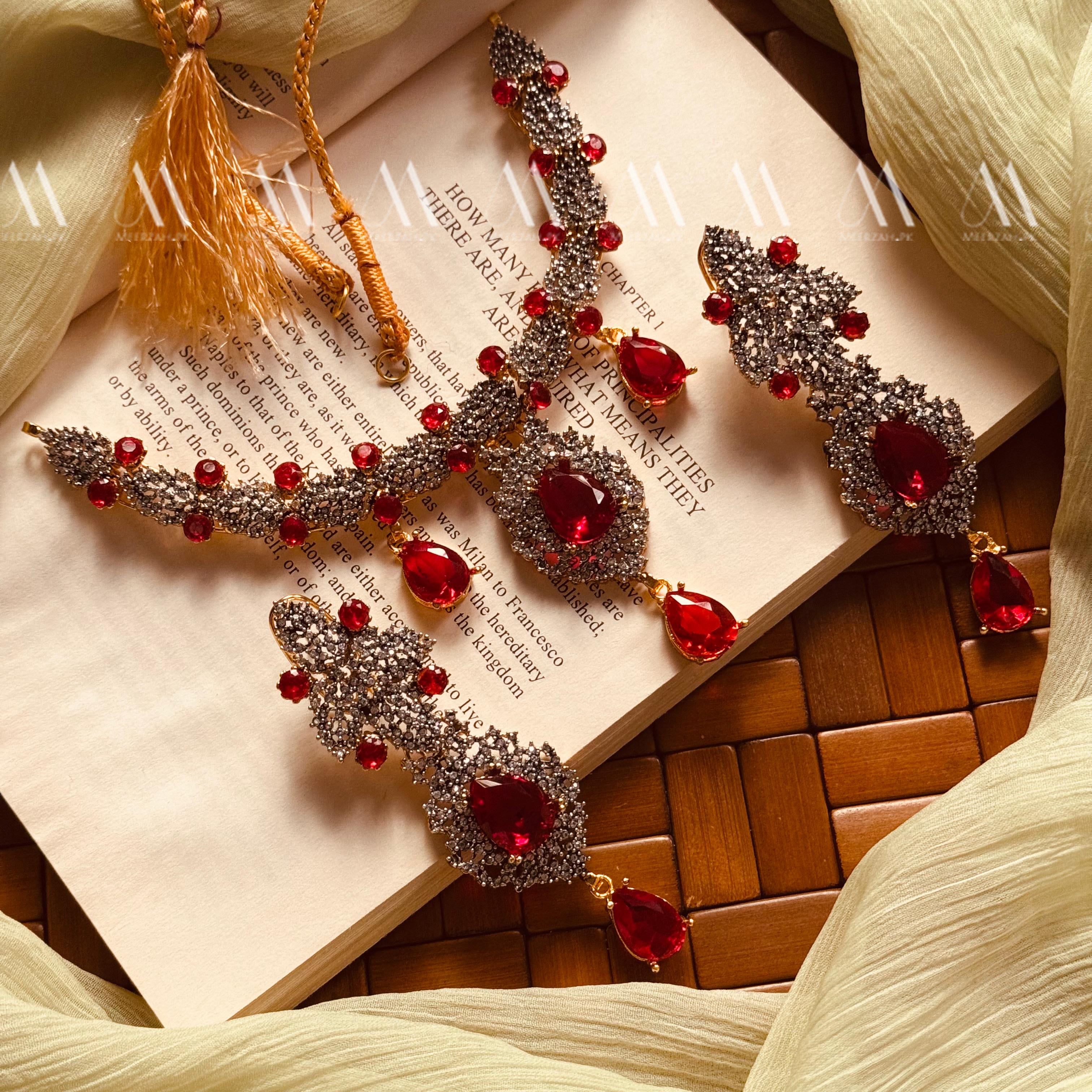 24K Gold Plated Real Zircon Stones Jarao Choker Set for Girls/Women