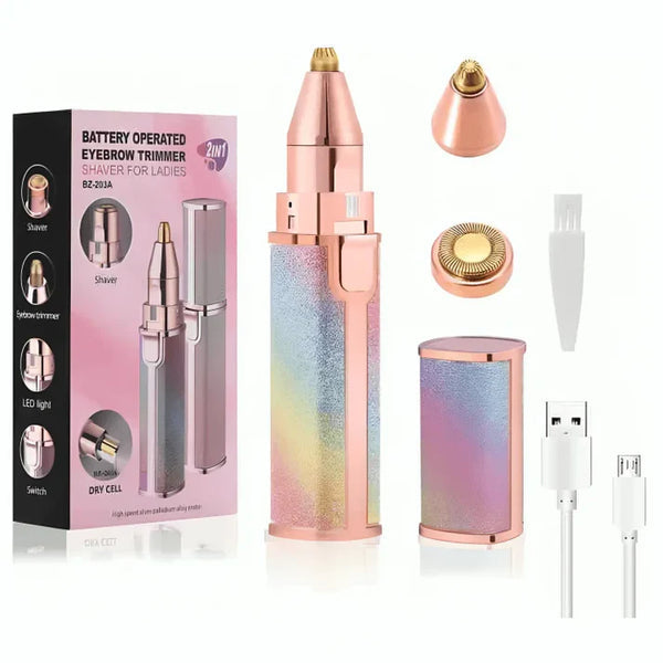 2 In 1 Eyebrow And Facial Hair Trimmer for Girls/Women