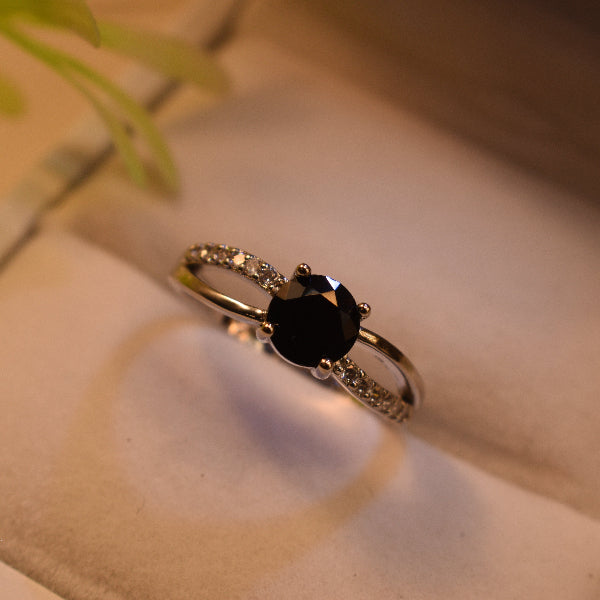 Stylish Design Silver Plated Real Stones Ring For Girls/Women