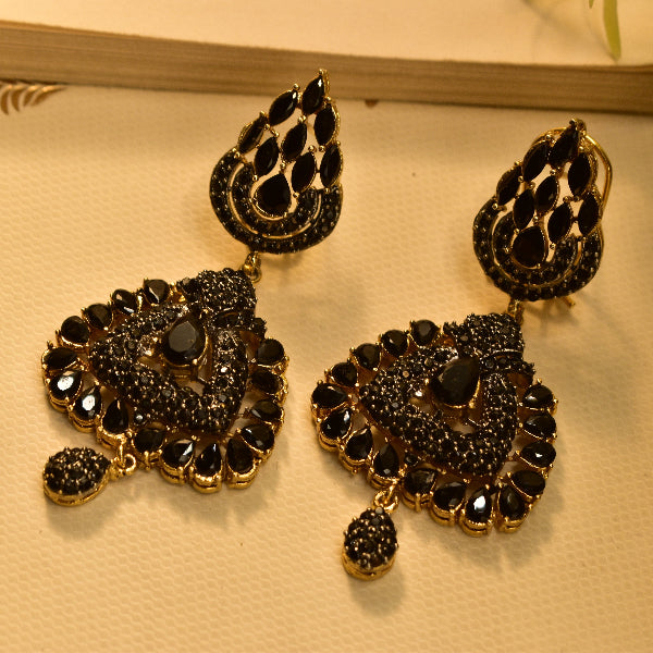 Beautiful Design Gold Plated Real Stones Earrings For Girls/women
