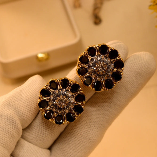 Luxury Design Gold Plated Crystal Stones Earrings For Girls/women
