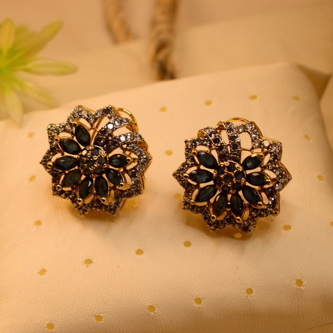 Glamorous Design Gold Plated Crystal Stones Earrings For Girls/women