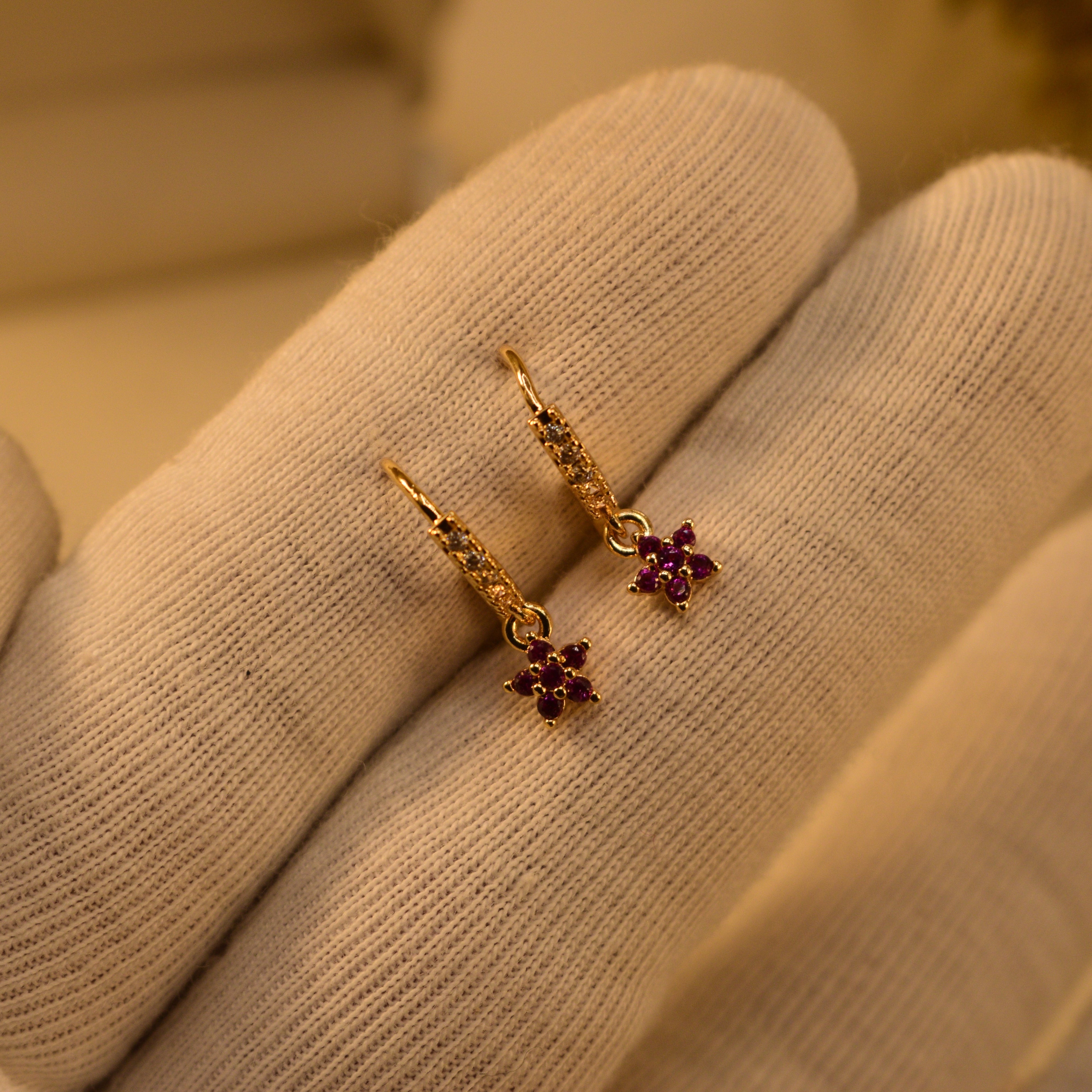 Luminous Design Gold Plated Crystal Stones Earrings For Girls/women