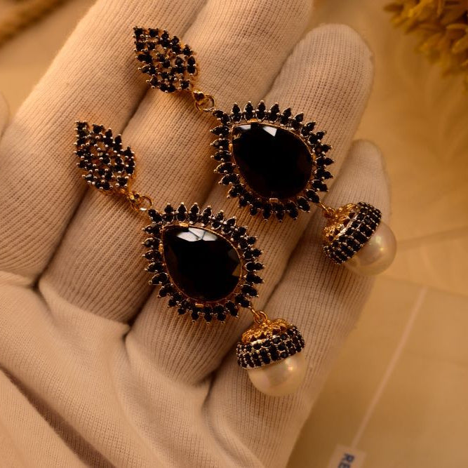 Elegant Design Gold Plated Crystal Stones Earrings For Girls/women