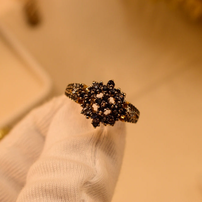 Glamorous Design Gold Plated Crystal Stones Ring For Girls/Women