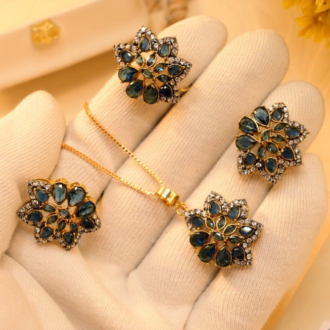 Luxury Unique Design Gold Plated Necklace Set for Girls/Women