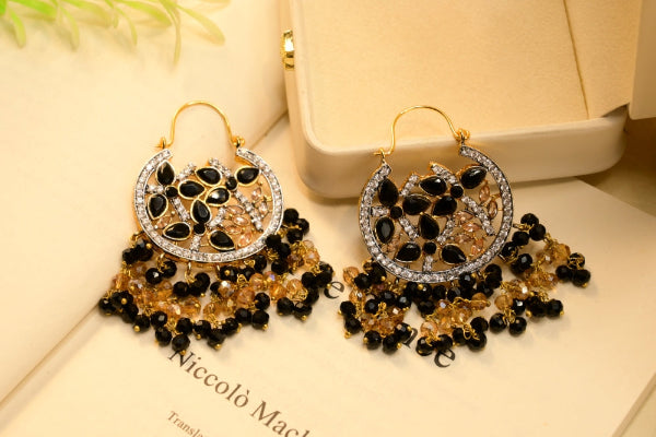 Luminous Design Gold Plated Crystal Stones Earrings For Girls/women