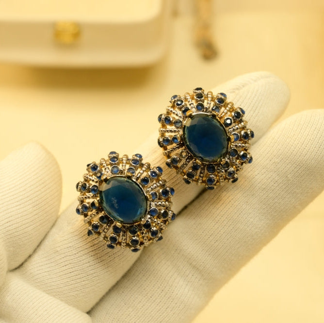 Beautiful Design Gold Plated Crystal Stones Earrings For Girls/women
