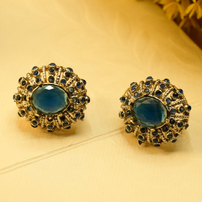 Beautiful Design Gold Plated Crystal Stones Earrings For Girls/women