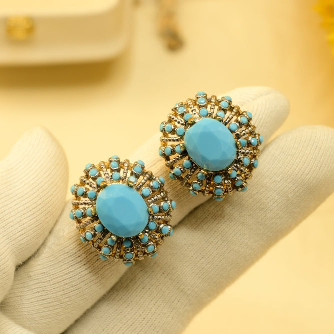 Beautiful Design Gold Plated Crystal Stones Earrings For Girls/women