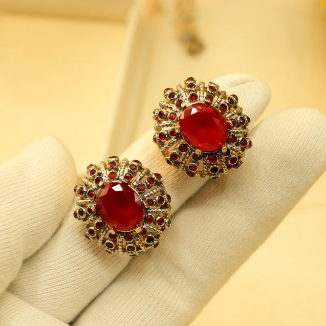 Beautiful Design Gold Plated Crystal Stones Earrings For Girls/women
