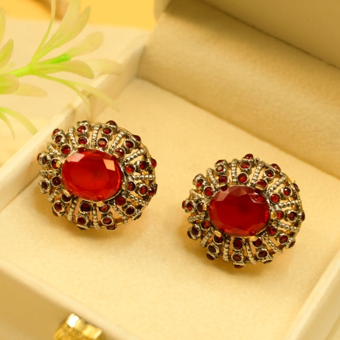 Beautiful Design Gold Plated Crystal Stones Earrings For Girls/women