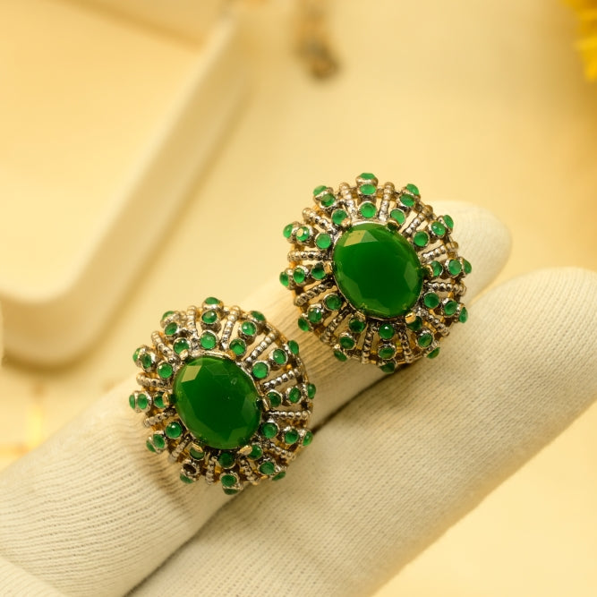 Beautiful Design Gold Plated Crystal Stones Earrings For Girls/women