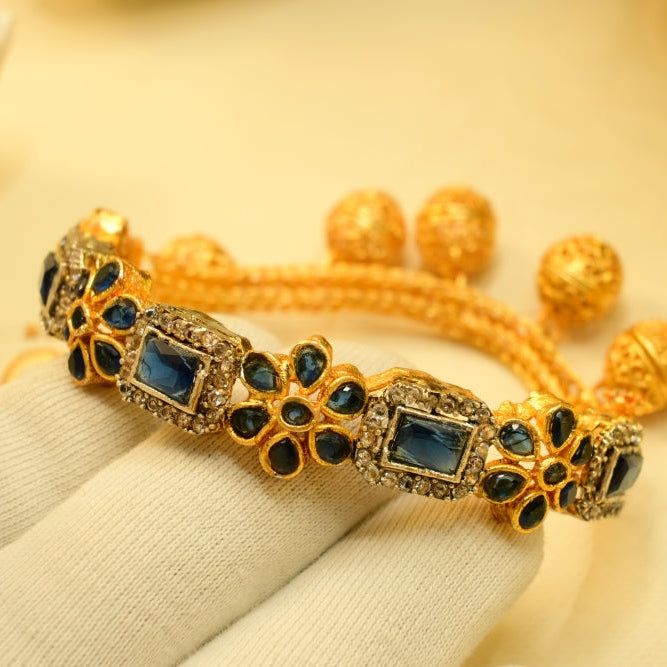 Elegant Design Gold Plated Crystal Stones Bracelet For Girls/Women