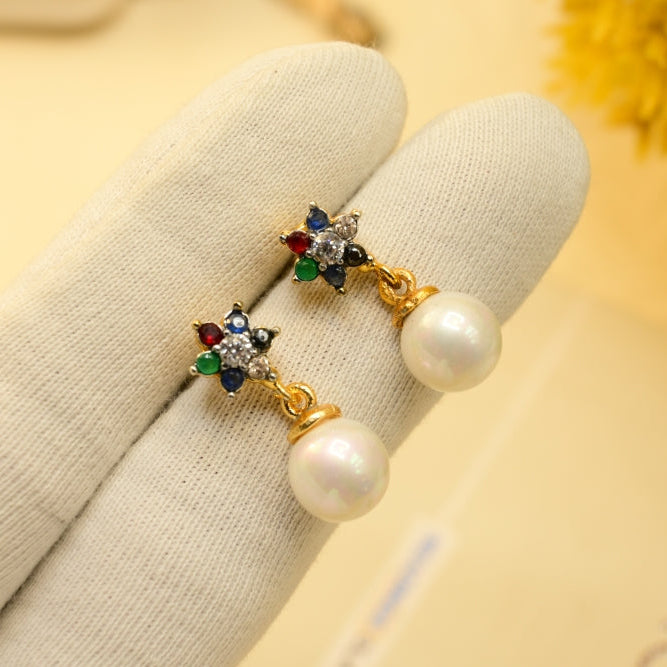Gorgeous Design Gold Plated Crystal Stones Earrings For Girls/women