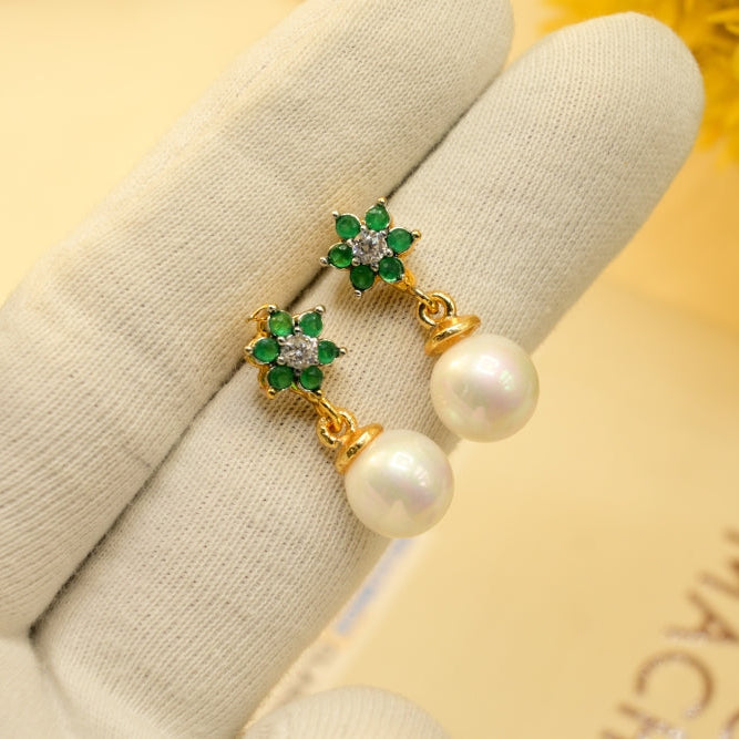 Gorgeous Design Gold Plated Crystal Stones Earrings For Girls/women