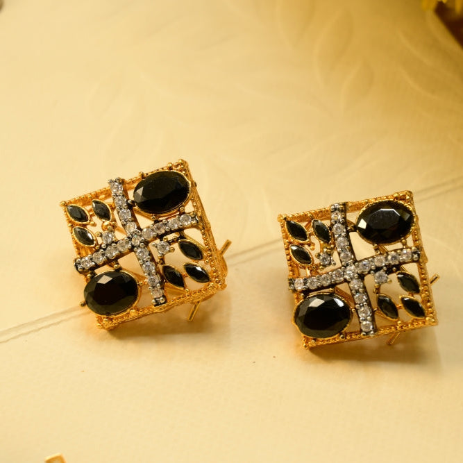 Luminous Design Gold Plated Crystal Stones Earrings For Girls/Women