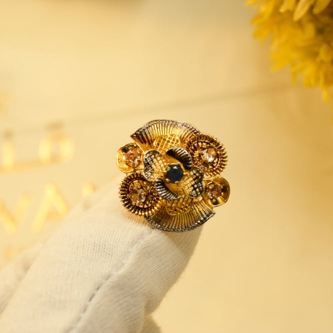 Luxury Unique Design Gold Plated Ring For Girls/Women