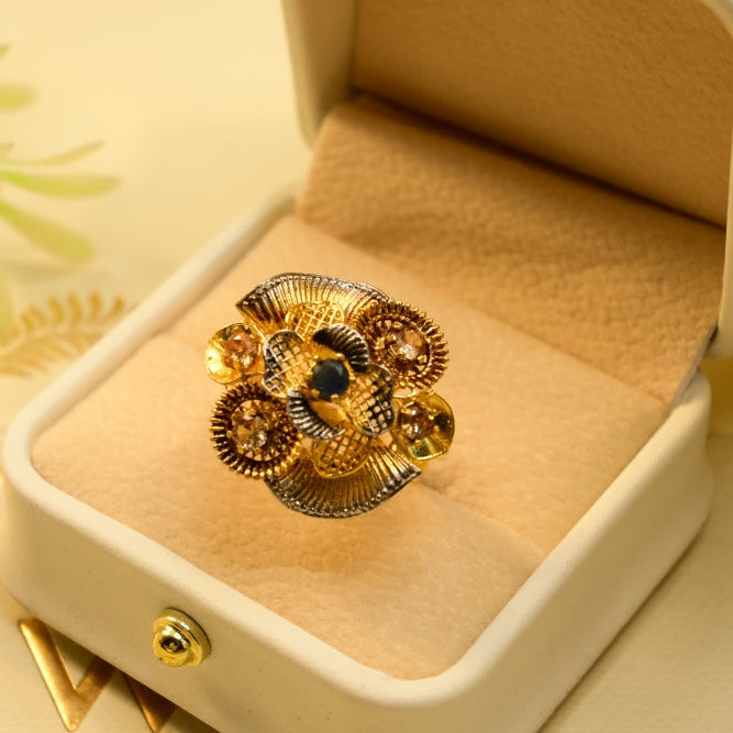 Luxury Unique Design Gold Plated Ring For Girls/Women