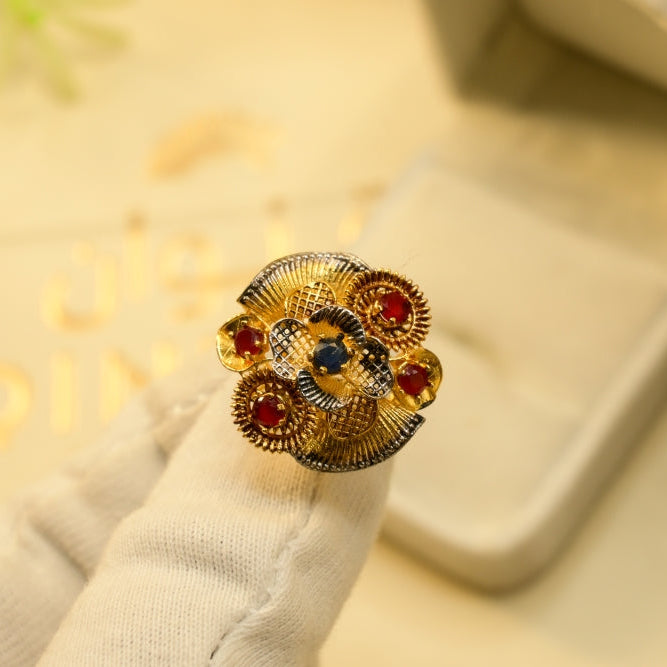 Luxury Unique Design Gold Plated Ring For Girls/Women