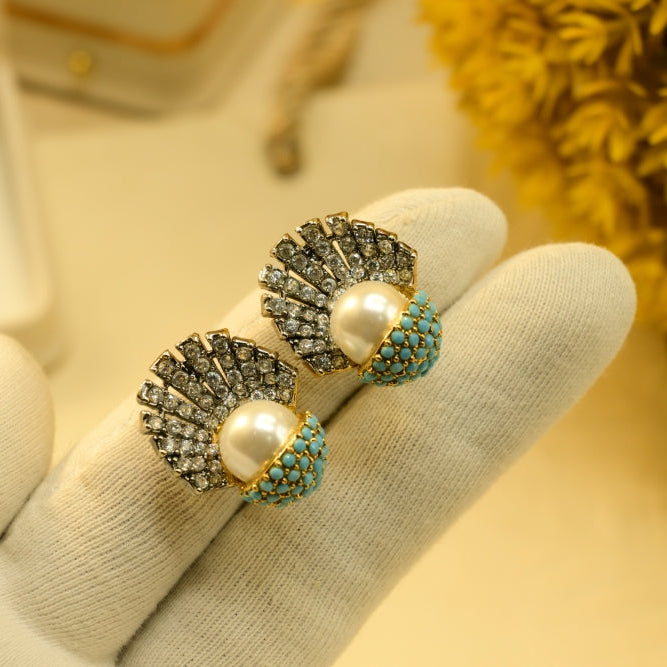 Elegant Design Gold Plated Crystal Stones Earring For Girls/women