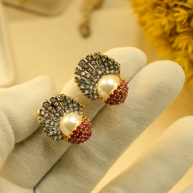 Elegant Design Gold Plated Crystal Stones Earring For Girls/women