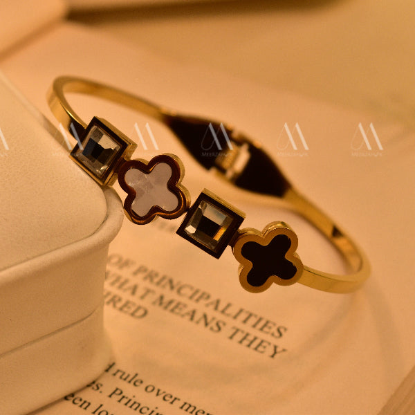 Elegant Design Gold Plated Real Stone Bracelet for Girls/Women