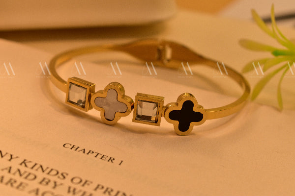 Elegant Design Gold Plated Real Stone Bracelet for Girls/Women