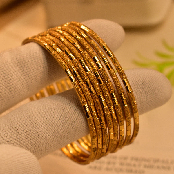 Beautiful Design Gold Plated 8pc Bangle Set for Girls/Women