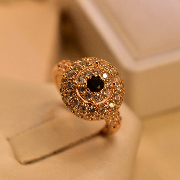 Elegant Design Gold Plated Crystal Stones Ring For Girls/Women