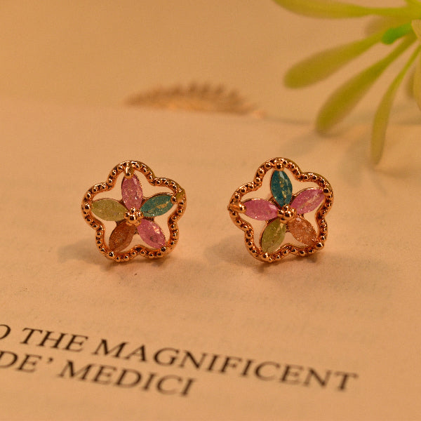 Unique Star Design Gold Plated Crystal Stones Tops For Girls/women