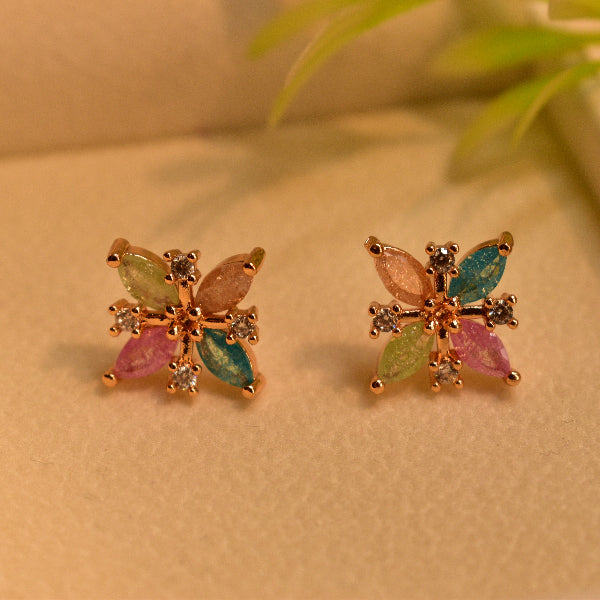 Stylish Design Gold Plated Crystal Stones Tops For Girls/women