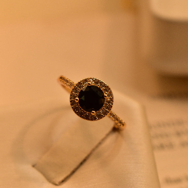 Luminous Design Gold Plated Crystal Stone Ring For Girls/Women