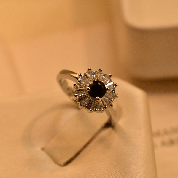 Elegant Design Silver Plated Crystal Stone Ring For Girls/Women