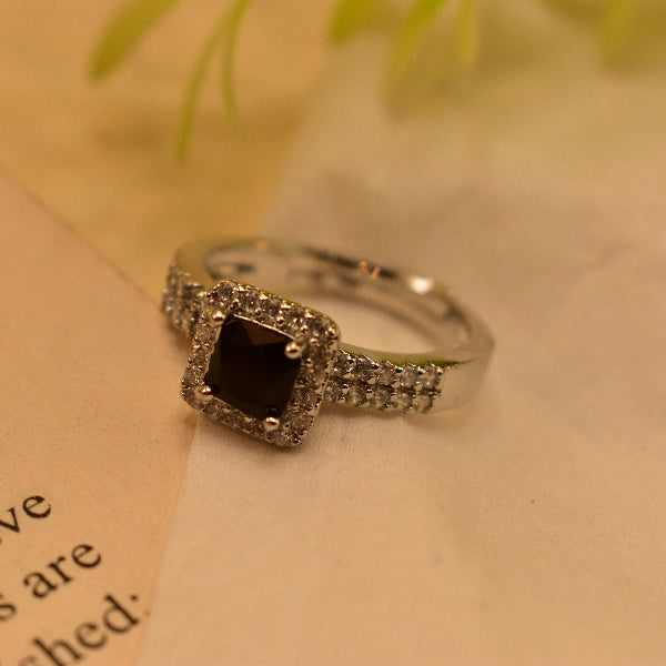 Luminous Design Silver Plated Crystal Stone Ring For Girls/Women