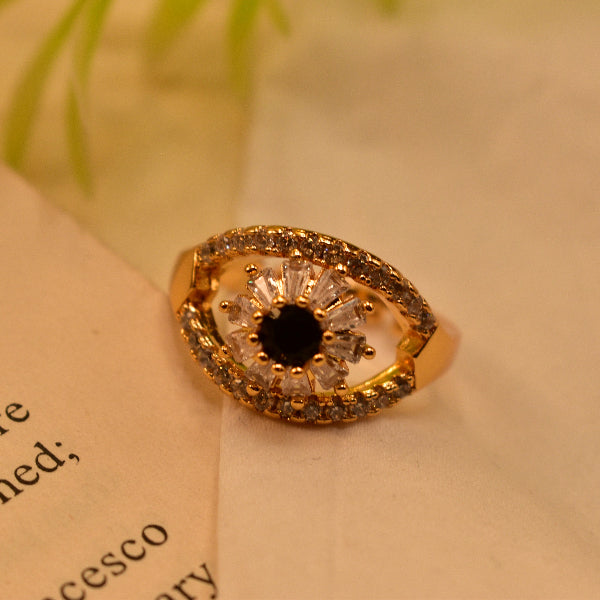 Glamorous Design Gold Plated Crystal Stone Ring For Girls/Women