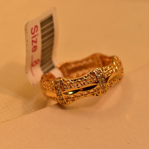 Luminous Design Gold Plated Crystal Stone Ring For Girls/Women