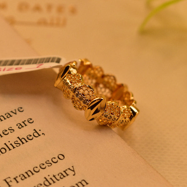 Elegant Design Gold Plated Crystal Stone Ring For Girls/Women