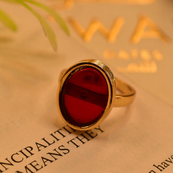 Beautiful Design Gold Plated Real Stone Ring For Girls/Women