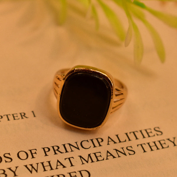 Dazzling Design Gold Plated Real Stone Ring For Girls/Women