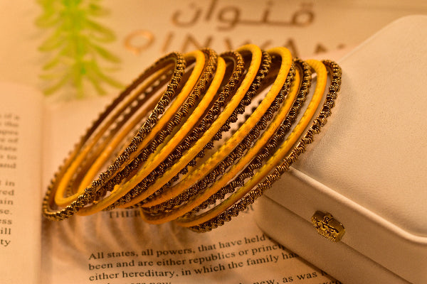 Graceful Design Gold Plated 13pc Bangle Set for Girls/Women