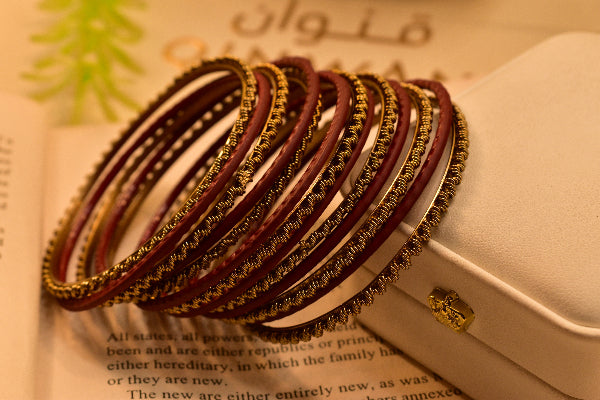 Graceful Design Gold Plated 13pc Bangle Set for Girls/Women