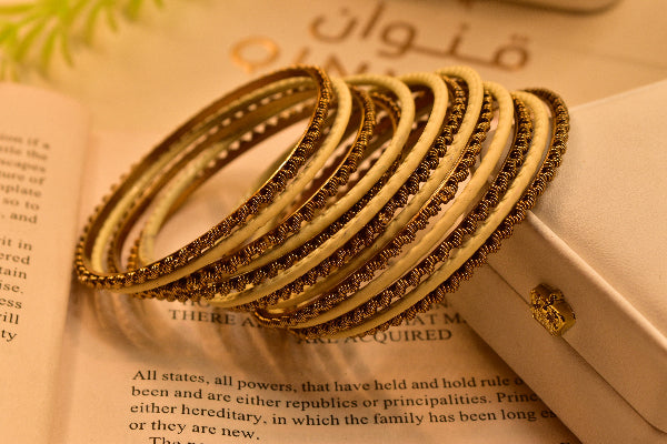 Graceful Design Gold Plated 13pc Bangle Set for Girls/Women