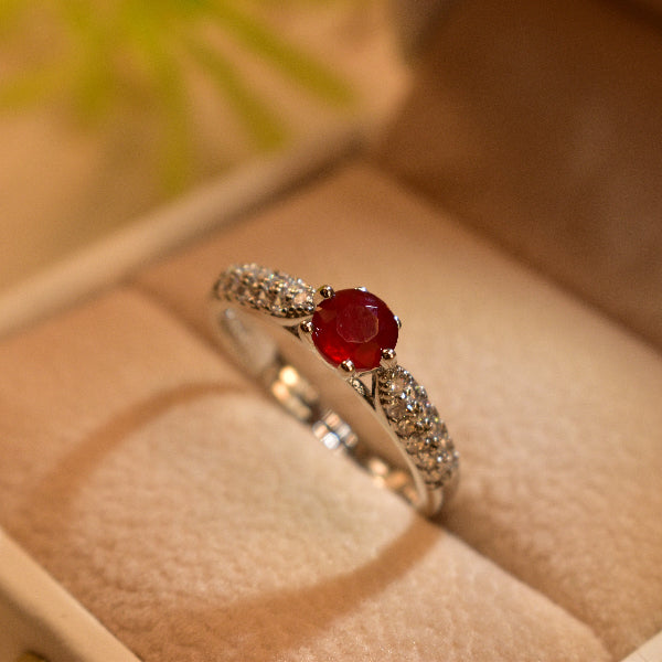 Fancy Design Silver Plated Real Stones Ring For Girls/Women