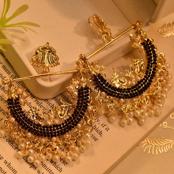 Gorgeous Unique Design Crystal Stones Pearls Earrings For Girls/women