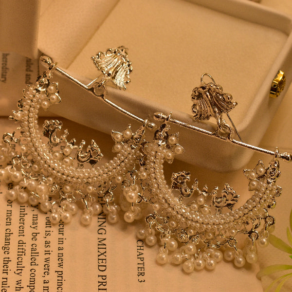 Gorgeous Unique Design Crystal Stones Pearls Earrings For Girls/women